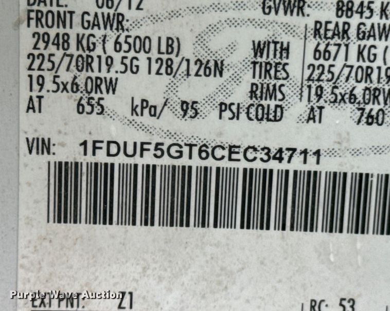 image for item DX1073 2012 Ford F550 Super Duty XL bucket truck