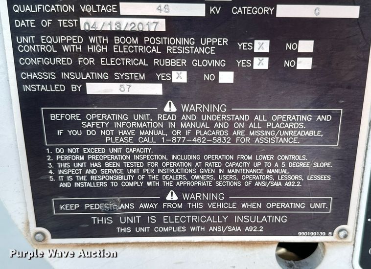 image for item DX1102 2017 Ford F550 Super Duty XL bucket truck