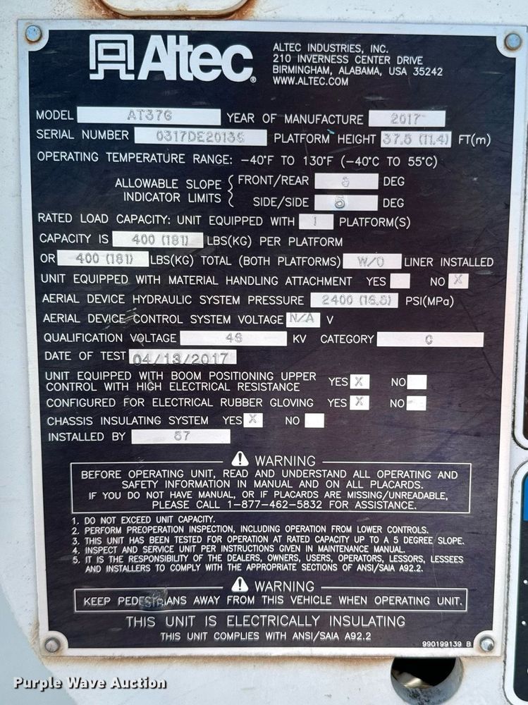 image for item DX1102 2017 Ford F550 Super Duty XL bucket truck