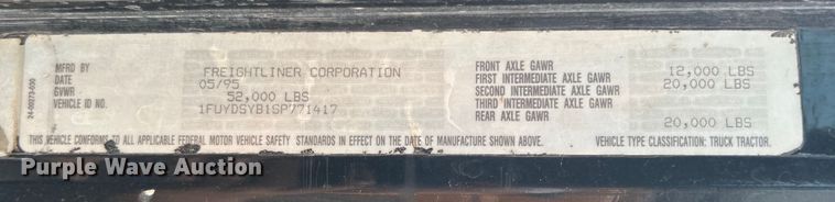 image for item EG0874 1995 Freightliner  FLD dump truck