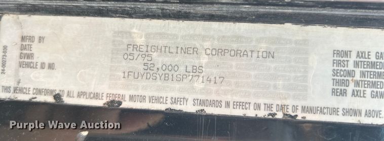 image for item EG0874 1995 Freightliner  FLD dump truck