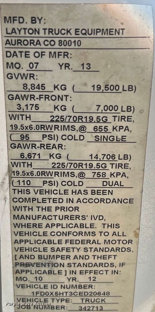 image for item EG0934 2012 Ford F550 Super Duty XL bucket truck