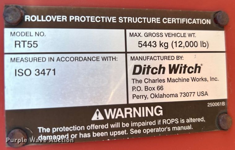 image for item EG0943 2006 Ditch Witch RT55 trencher