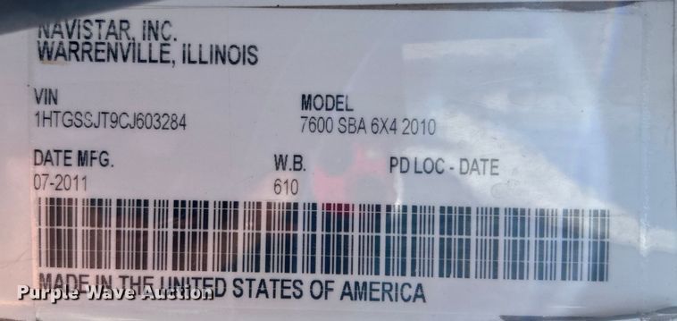 image for item EG0947 2012 International  7600  Crew Cab utility / service truck