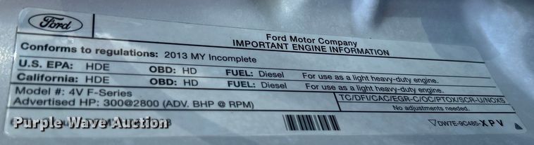 image for item EG0953 2013 Ford F550 Super Duty utility / service truck