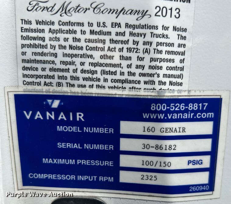 image for item EG0953 2013 Ford F550 Super Duty utility / service truck