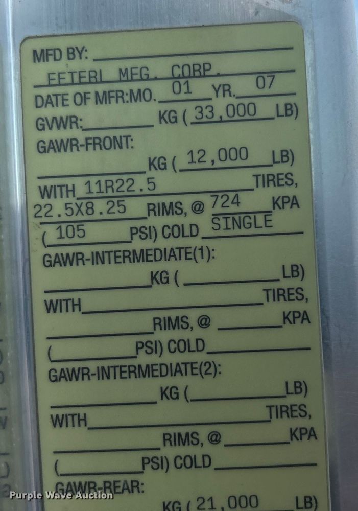 image for item EG0973 2007 Kenworth  T300 utility / service truck