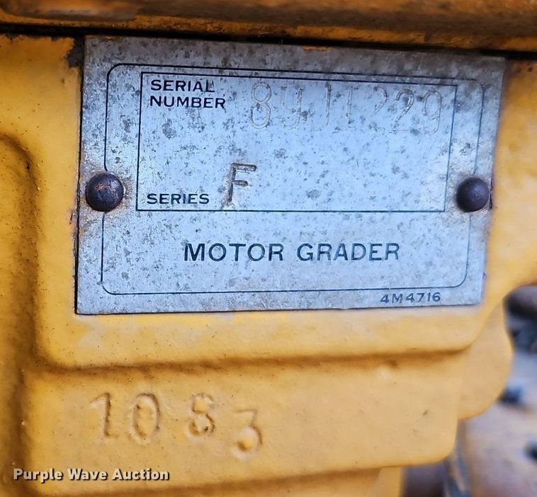 image for item EI8224 1970 Caterpillar  112F rigid frame motor grader
