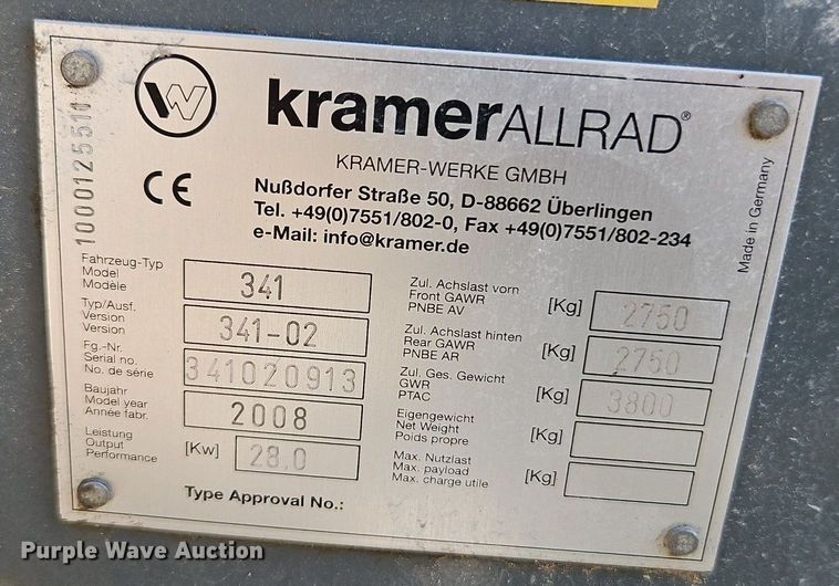 image for item EI8232 2008 Wacker Neuson 341 wheel loader