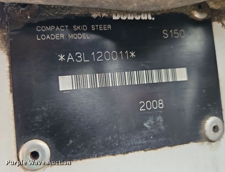 image for item EI8252 2008 Bobcat S150 skid steer loader