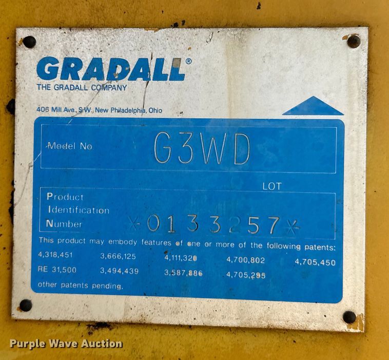 image for item EJ8837 1997 Gradall G3WD wheeled excavator