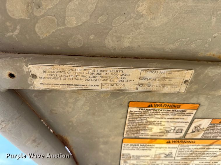 image for item EJ8853 2011 Yanmar  Vi035-5B mini excavator