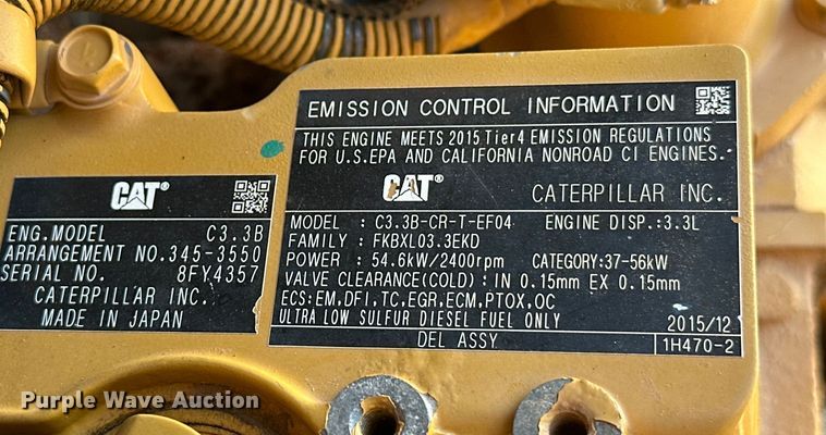 image for item EJ8858 2016 Caterpillar  262D skid steer loader