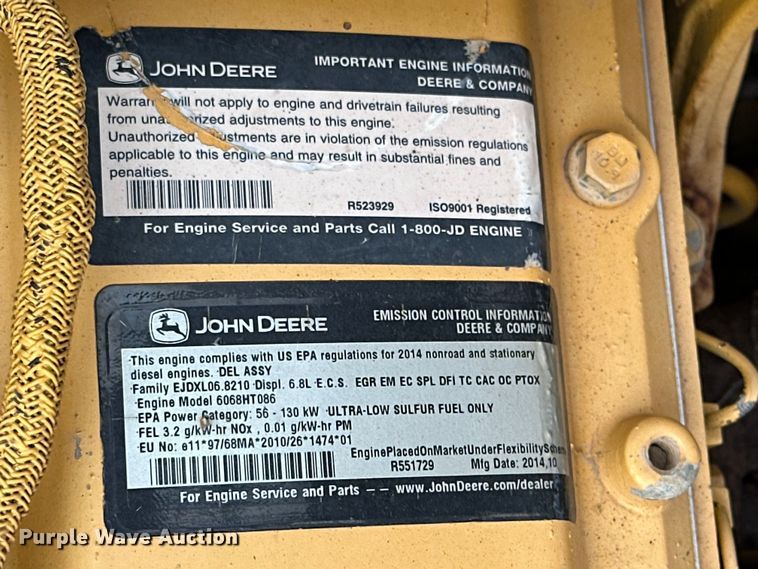 image for item EJ8887 2015 John Deere  210G LC excavator