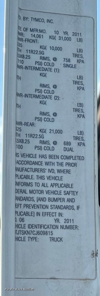 image for item EJ8906 2012 International  4300 street sweeper truck