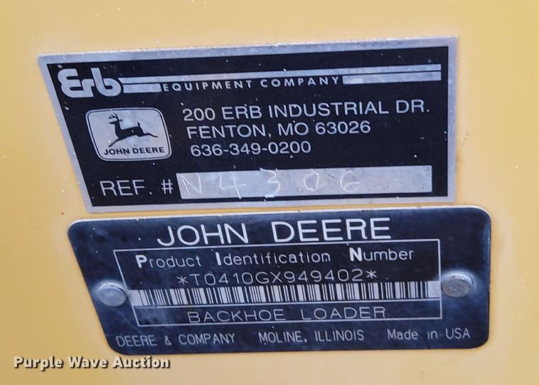 image for item EK3035 2005 John Deere  410G backhoe