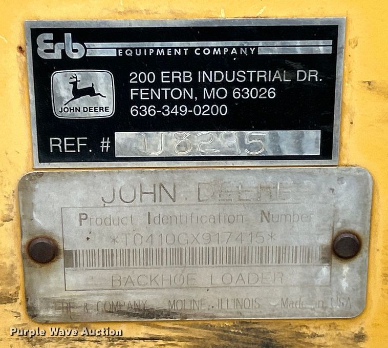 image for item EK3036 2003 John Deere  410G backhoe