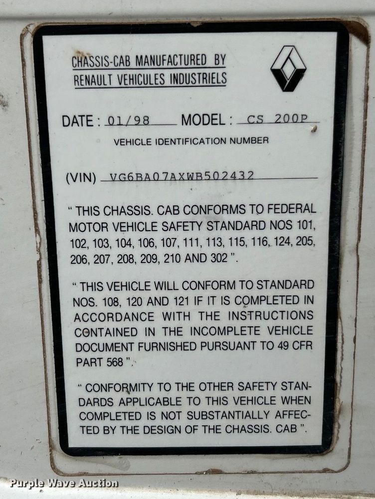 image for item EK3040 1998 Mack CS200P flatbed truck