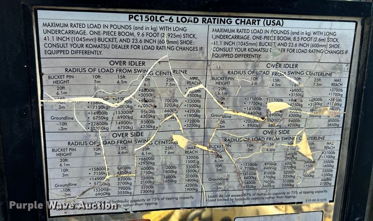 image for item EK3212 1998 Komatsu PC150LC-6K excavator