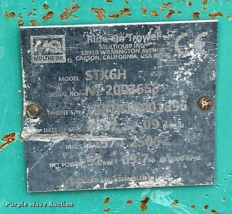 image for item EK4975 2017 Whiteman  STX6H power trowel