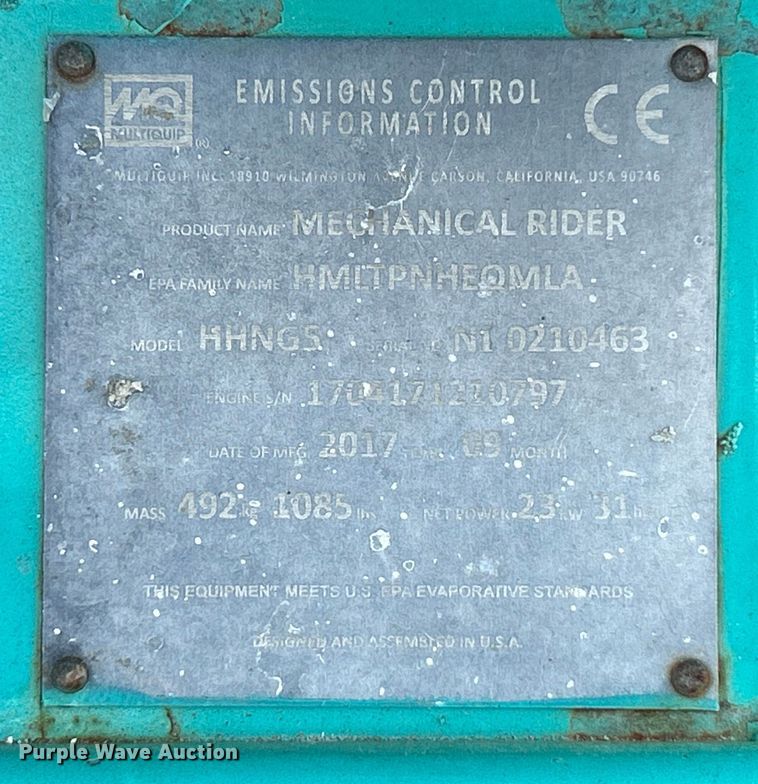 image for item EK4982 2017 Whiteman HHNG5 power trowel