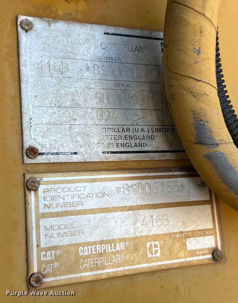 image for item LF9990 1994 Caterpillar  416B backhoe