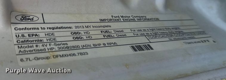 image for item LR9403 2013 Ford  F550 Super Duty XL utility / service truck