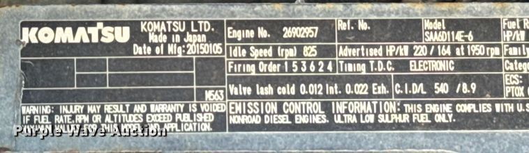 image for item NQ9724 2016 Komatsu D65PX-18 dozer