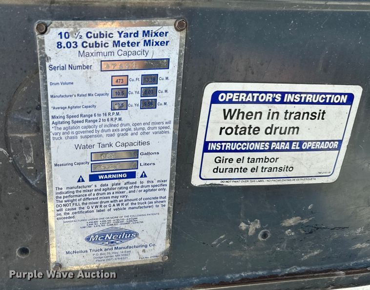 image for item NQ9752 1997 Mack DM690S ready mix truck