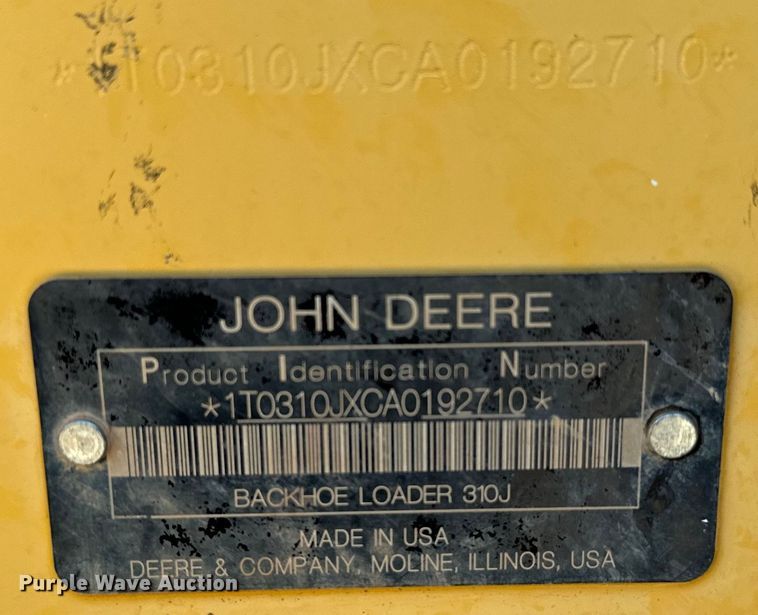 image for item NQ9768 2011 John Deere 310J backhoe