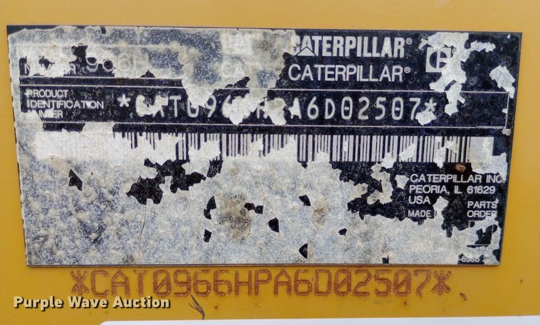 image for item NY9426 2010 Caterpillar 966H wheel loader