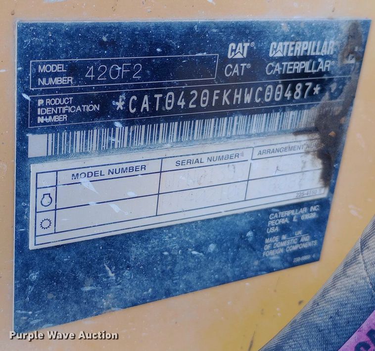 image for item NY9466 2015 Caterpillar  420F2 backhoe