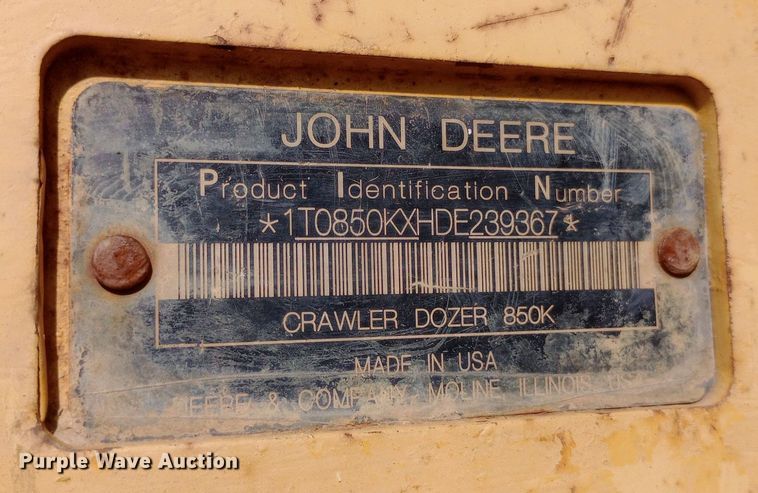 image for item NY9502 2013 John Deere 850K dozer