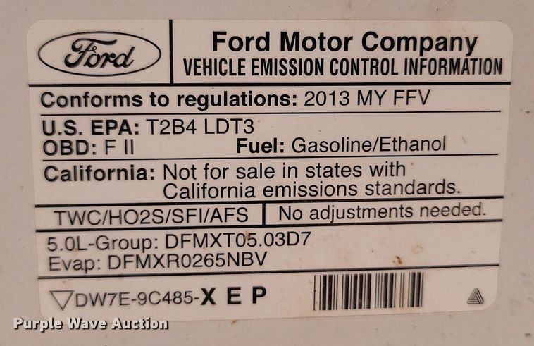 image for item OD9670 2013 Ford F150 SuperCab pickup truck