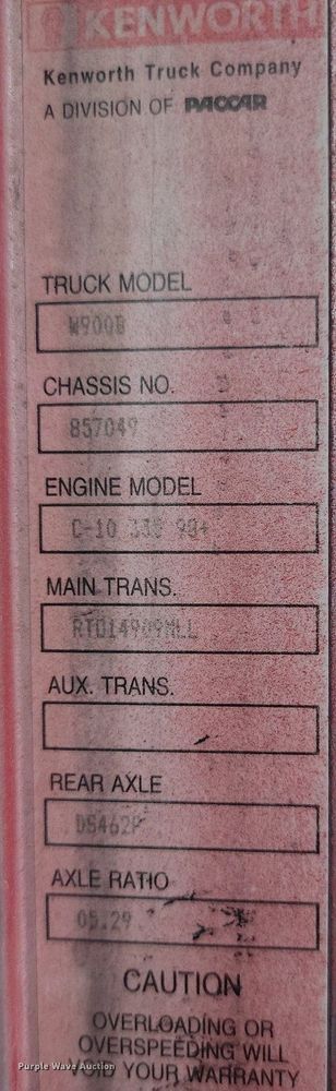 image for item OD9671 2000 Kenworth  W900B ready mix truck