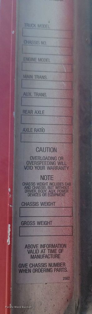 image for item OD9707 1996 Kenworth  dump truck