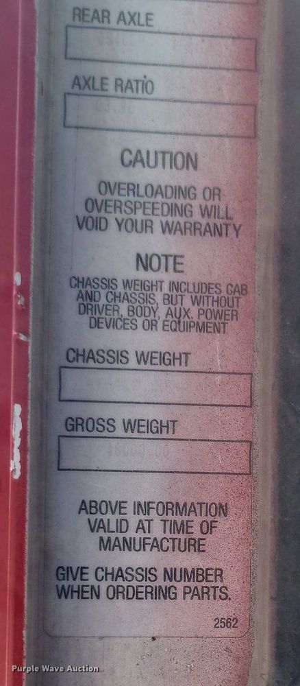 image for item OD9707 1996 Kenworth  dump truck