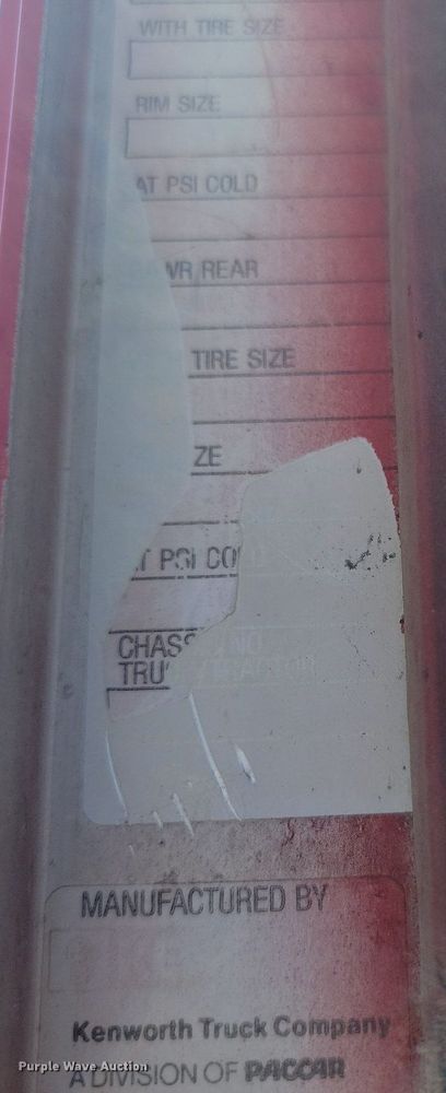 image for item OD9707 1996 Kenworth  dump truck