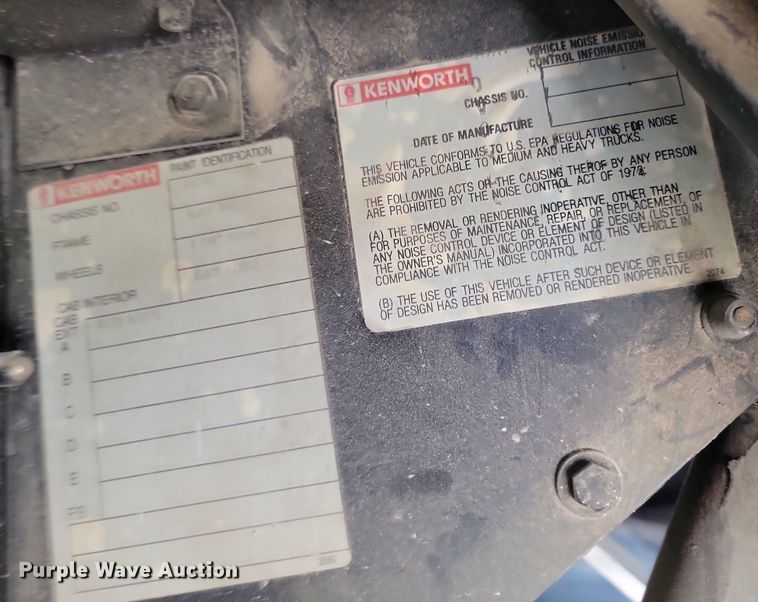 image for item OD9707 1996 Kenworth  dump truck