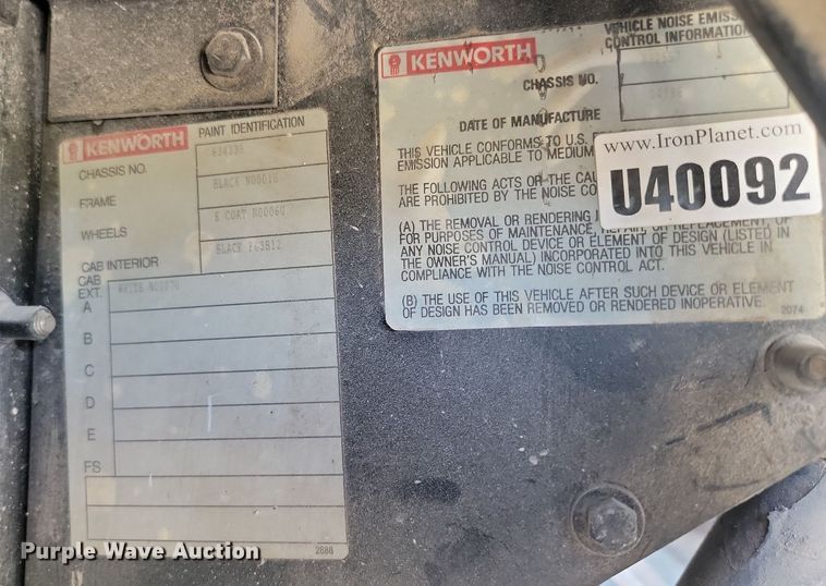 image for item OD9707 1996 Kenworth  dump truck