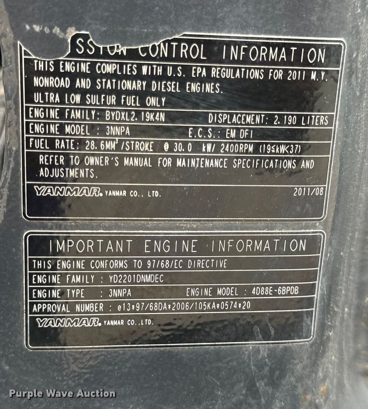 image for item OF9995 2012 Komatsu  PC55MR-3 mini excavator