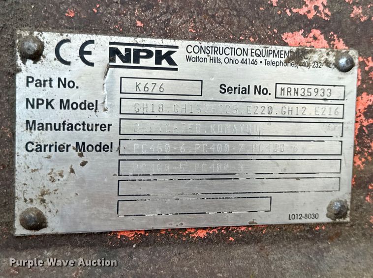 image for item OF9997 NPK GH-18 breaker