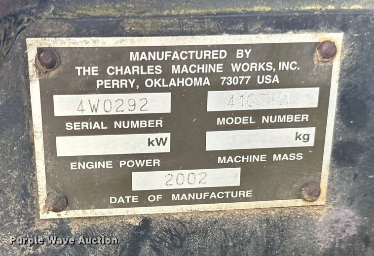 image for item OG9613 2002 Ditch Witch 410SX cable plow