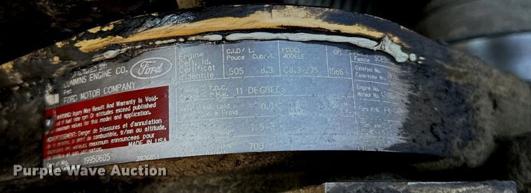 image for item OG9629 1995 Ford  LT8000 ready mix truck