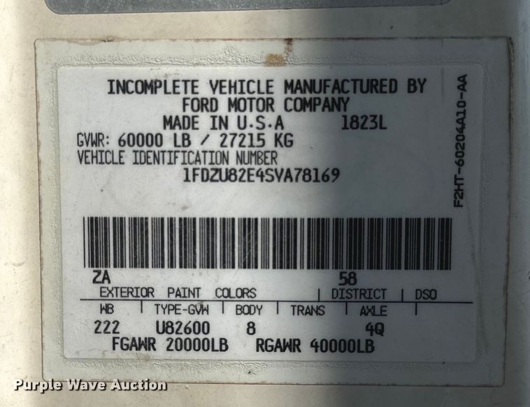 image for item OG9629 1995 Ford  LT8000 ready mix truck