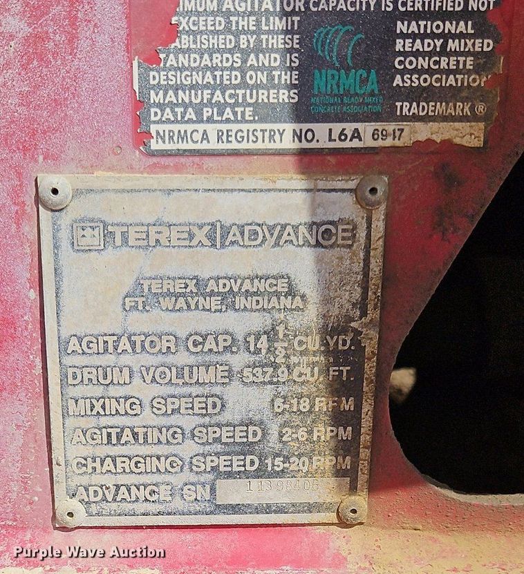 image for item OJ9805 2006 Terex  Advance  ready mix truck