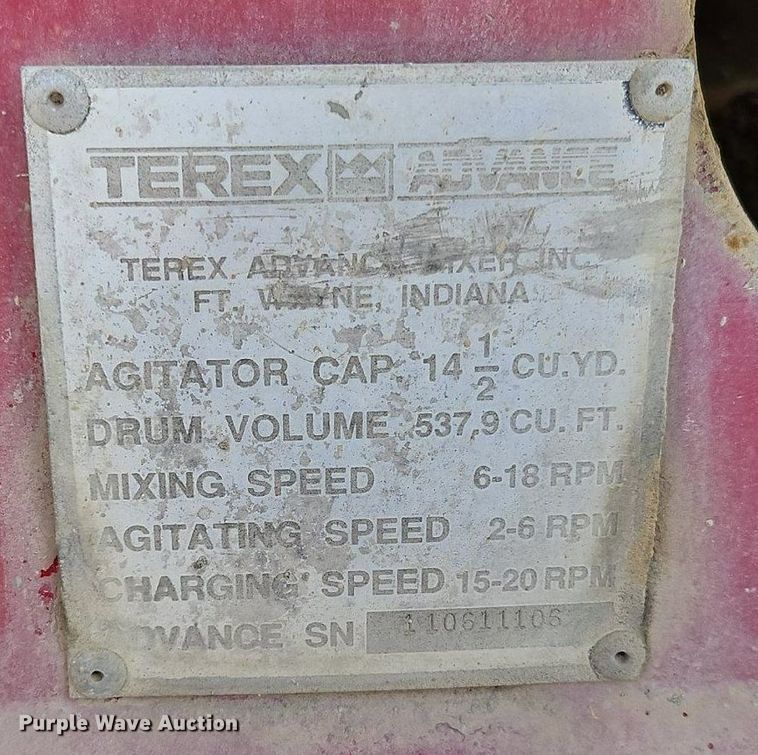 image for item OJ9808 2006 Terex  Advance ready mix truck