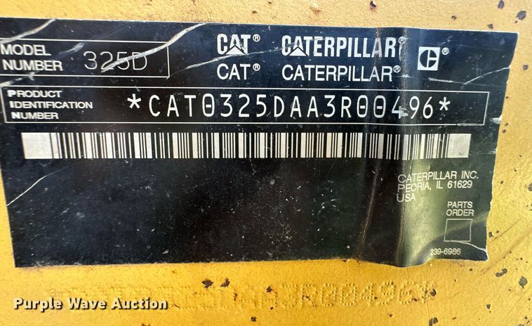 image for item OM9614 2007 Caterpillar 325D L excavator
