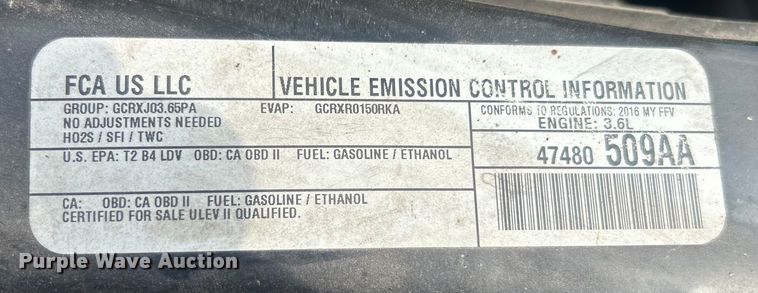 image for item DO6701 2016 Dodge Grand Caravan handicap accessible van