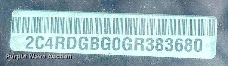 image for item DO6701 2016 Dodge Grand Caravan handicap accessible van